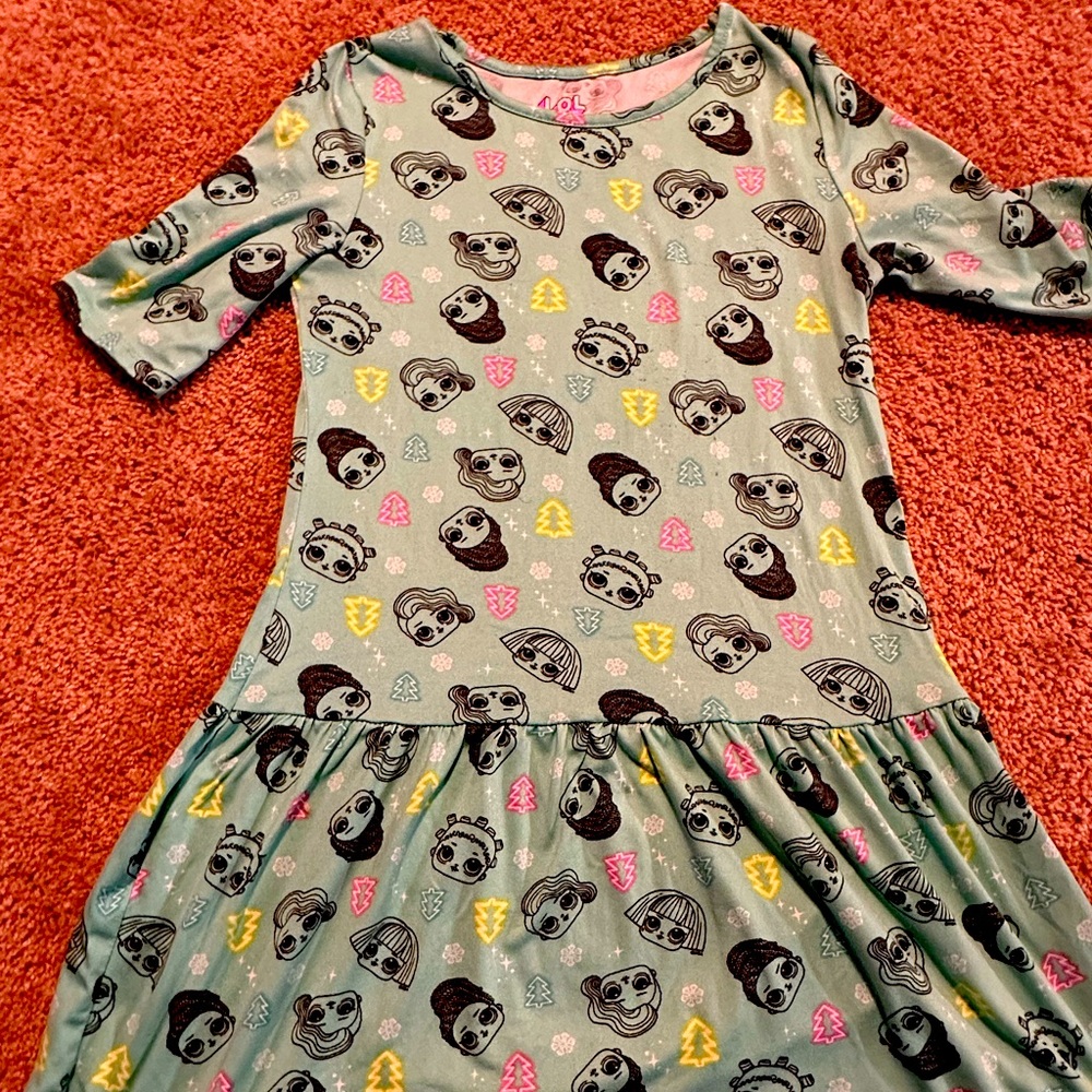Green LOL Surprise! Casual Dress. Size Lg 10-12